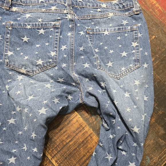 Mittoshop Starry Distressed Blue Skinny Jeans - Picture 2 of 5